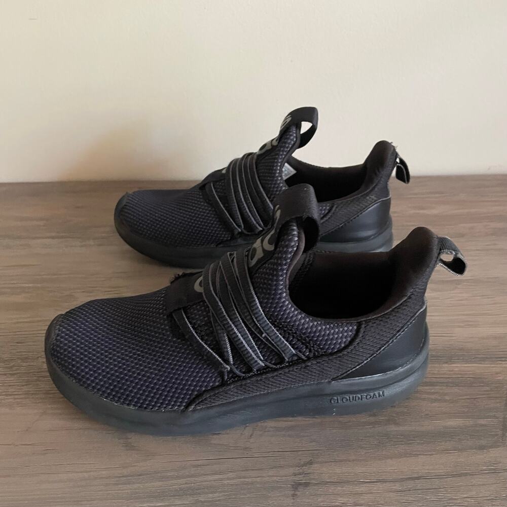 adidas Lite Racer Adapt 7.0 Kids Size 2 Black Cloudfoam Slip On IE6382